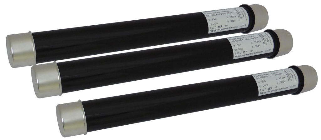 ENS. 3 FUSIBLES HTA 24KV 63A 7302135