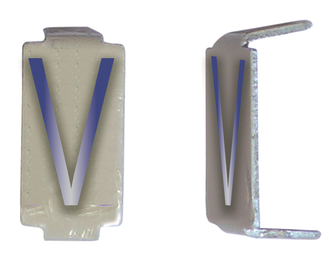 LOT 25 LETTRE 6X11 ALU IVOIRE/BLEU PRE-PLIEE V *