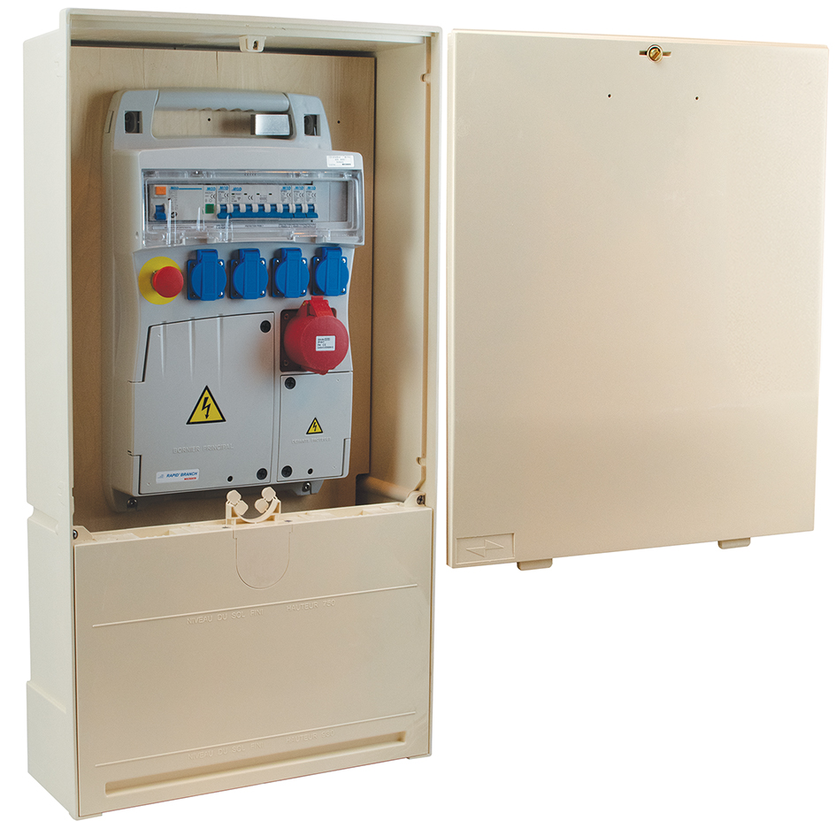 BORNE 27KVA RAPIDBRANCH BORNIER 1A/2D TRI  PRISES 4 MONO 16A+1 TRI 32A +2 MONO *